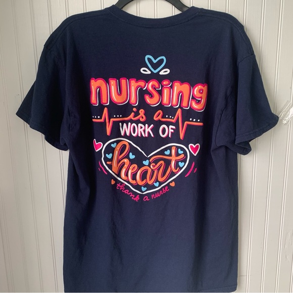 It’s Girl Thing (L) “Nursing is a Work of Heart- Thank a Nurse” Navy Blue - Picture 5 of 5